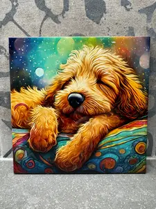 Goldendoodle Handmade Ceramic Tile Trivet - Hot Plate - Katy Tiles