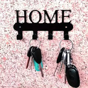 HELLOYOUNG Stylish Metal Key Hook - 1 PC Rust-Resistant Powder-Coated Wall-Mounted Organizer, Perfect for Keys/Coats/Hats, Functional Decor for Modern Homes, Ideal for Living Room, Bedroom & Bathroom, Stylish Home Decoration Ess, Room Accessories