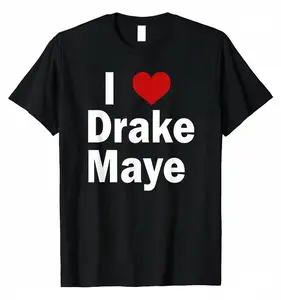 I Love Drake Maye T Shirt, Vintage Rap Tee Summer Street Style