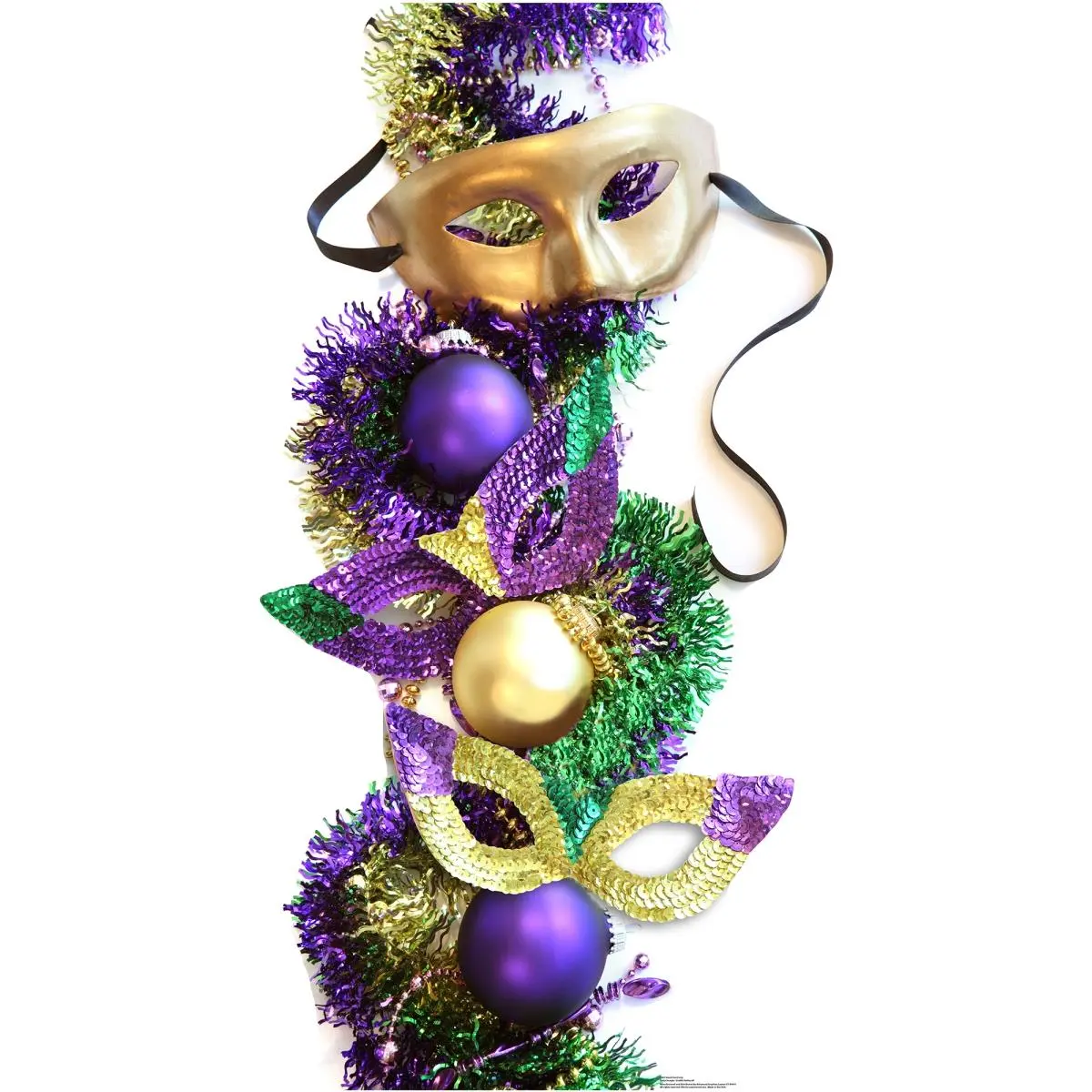 212 MAIN Advanced Graphics Mardi Gras Themed Cardboard Standup Mask - 74x39 in, Home Decor Cutout, Party Decorations, Home Supplies Accessory