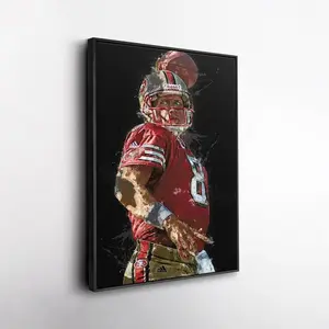 Steve Young Wall Art ? San Francisco 49ers Canvas Print, NFL Football Decor, Framed Poster Gift for Fan Room, Man Cave, or Office ( Unframed - Print Only ) (No Frame)