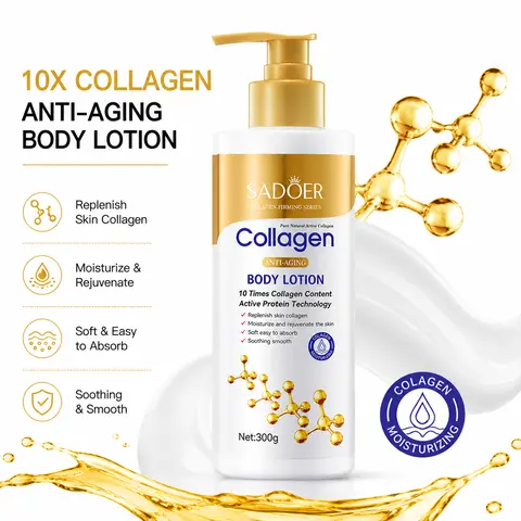 Collagen Anti-Aging Body Lotion - 10X Content 300g Daily Care, Collagen Moisturizing Hydrating Smooth Repair for Dry Skin Female Adults, No Harmful Additives Bath & Body Moisturizer