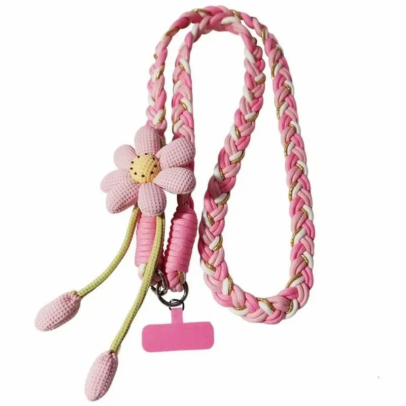 Cute Phone Lanyard Crossbody Strap, Flower Phone Lanyard for iPhone 17, Teacher Must Have Lanyard, Universal Phone Crossbody Strap, Perfect for Travel, Running, Shopping