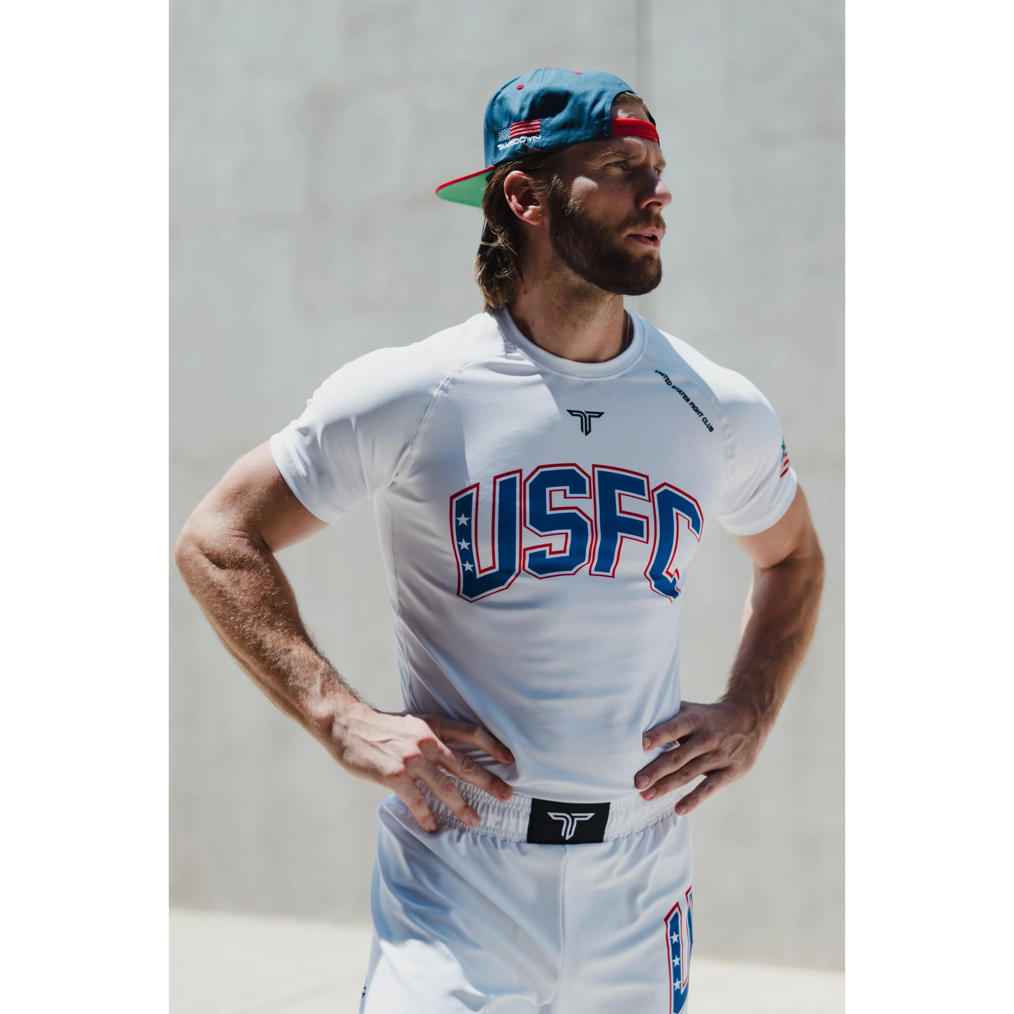 US Fight Club Short-Sleeve Rashguard - White