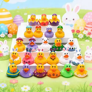 20-Piece Colorful Easter Rubber Duck Set | Random Surprise Bath Toys, Bath Time, Perfect Kids Easter Gift & Basket Stuffers,party favors for kids.