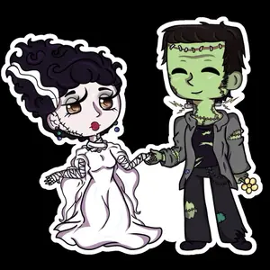 The Bride and Her Friend Decorative Waterproof Sticker