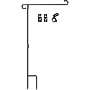 Garden Flag Stand,Wrought Iron Yard Flag Holder Stand, Garden Flag Holder for 12.5x18 inch Garden Flags,4th of July Memorial Day Garden Decorations