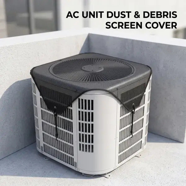 Windproof and breathable air conditioning ceiling coverings, top protective covers for central air conditioning condensers, preventing fallen leaves, debris and dust. Universal and compatible with 28×28 to 36×36 inch air conditioning outdoor units.