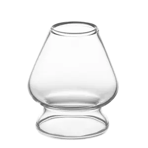 Clear Matcha Whisk Holder - Glass Chasen Holder - Sturdy & Traditional Design for Matcha Tea Set - White