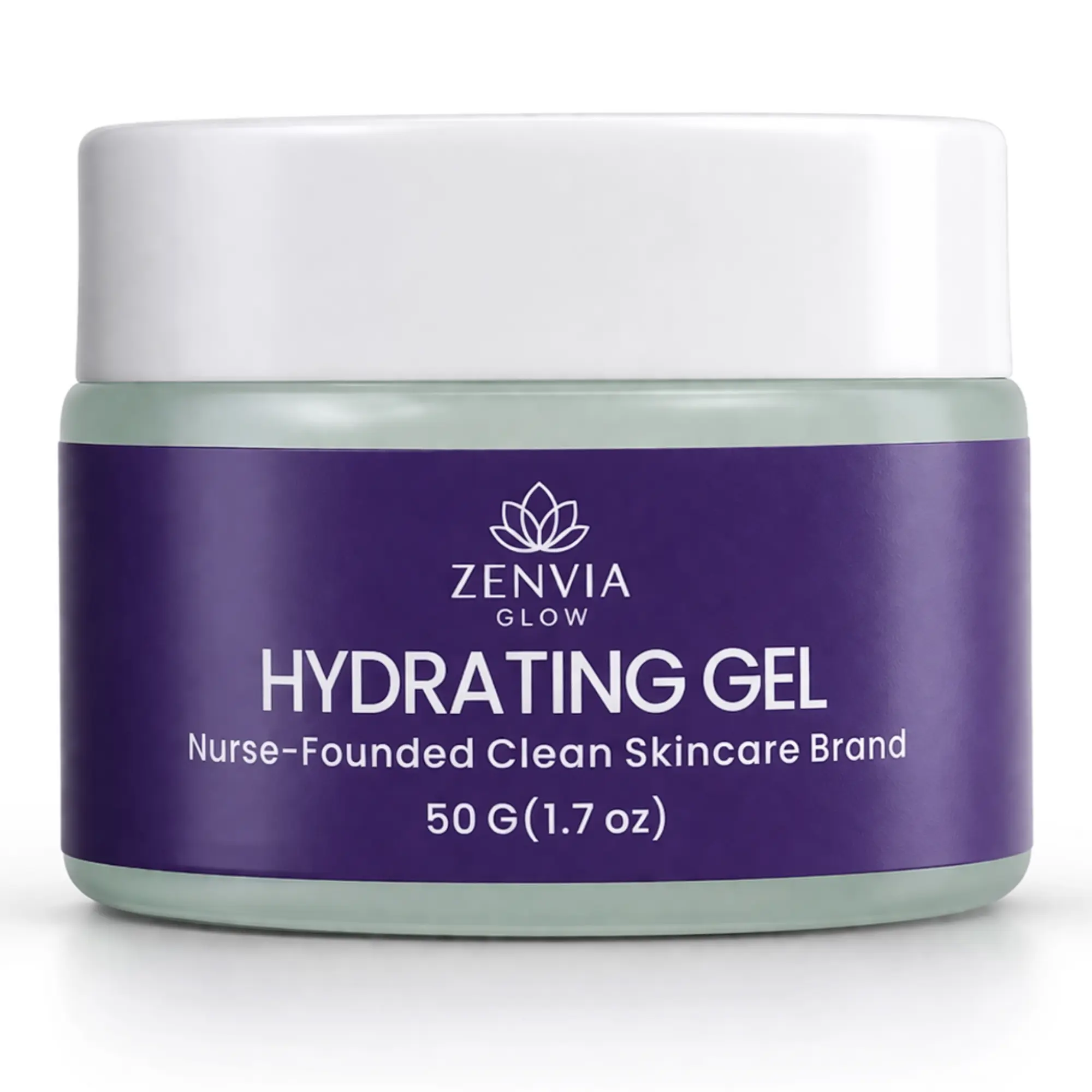 ZenviaGlow Hydrating Gel – Lightweight Oil-Free Moisturizer for All Skin Types (Deep Hydration + Glow Boost Glowing Skin Smooth