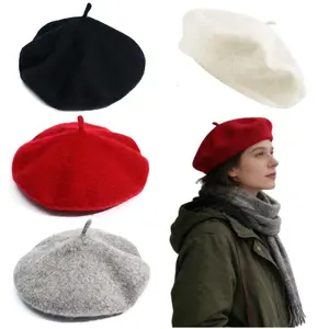 Trendy 4-Color Beret Set, Vintage Style Felt Berets for Women’s Casual & Party Outfits, for Autumn/Winter Stylish Looks