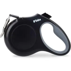 16 Ft No-Tangle Lead with One-Hand Brake for Dogs up to 26 lbs – Black BEST-RUN TECHNOLOGY