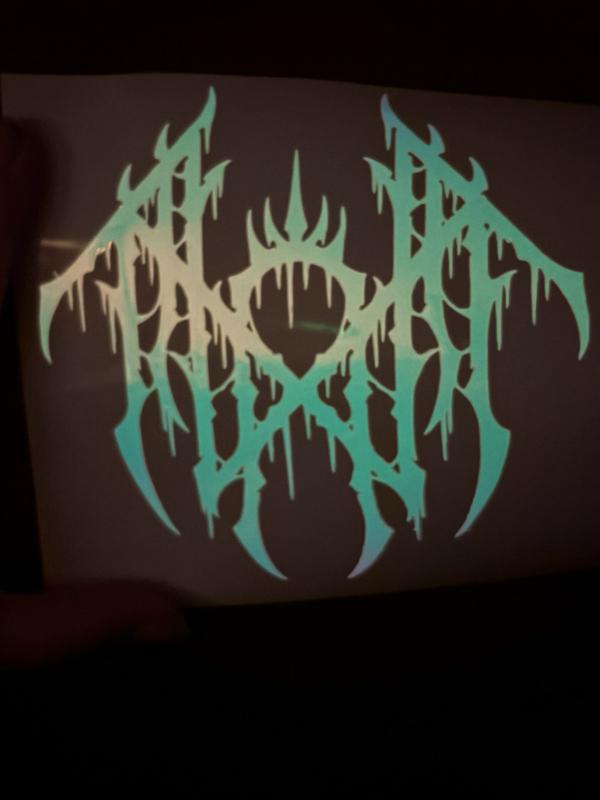 Sleep Token inspired holographic glow in the dark sticker/decal