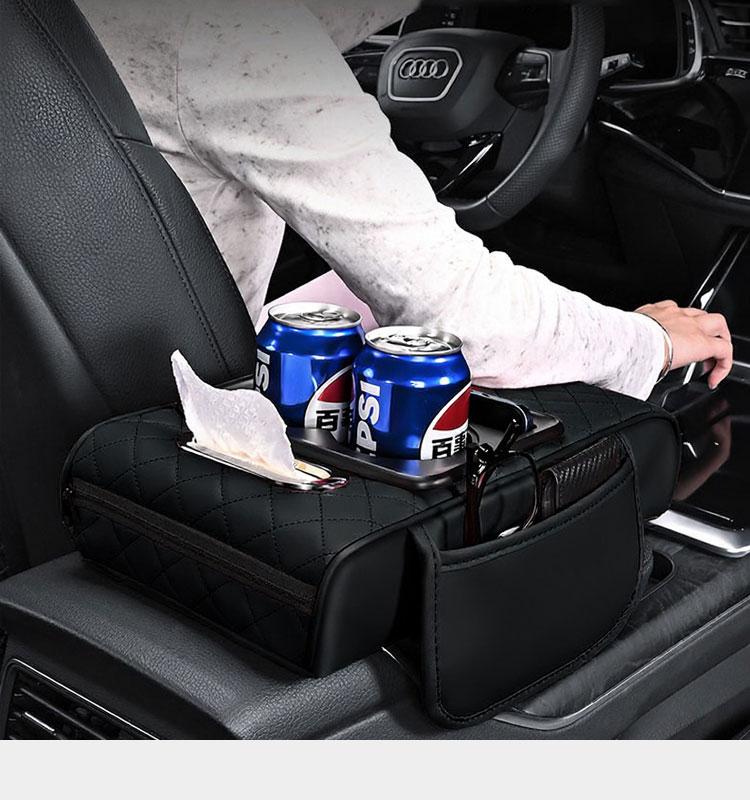 Car interior accessories armrest box storage bag for storage and organization of universal car interior accessories, cup holder and mobile phone storage cabinet for long-distance driving travel, car center console armrest pad, multi-function storage bag Car interior accessories armrest box storage bag for storage and organization of universal car interior accessories, cup holder and mobile phone storage cabinet for long-distance driving travel, car center console armrest pad, multi-function storage bag