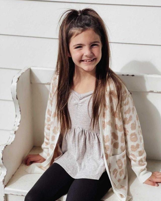 Bailey's Blossoms -Kris Oversized Cardigan - Soft Pink Leopard