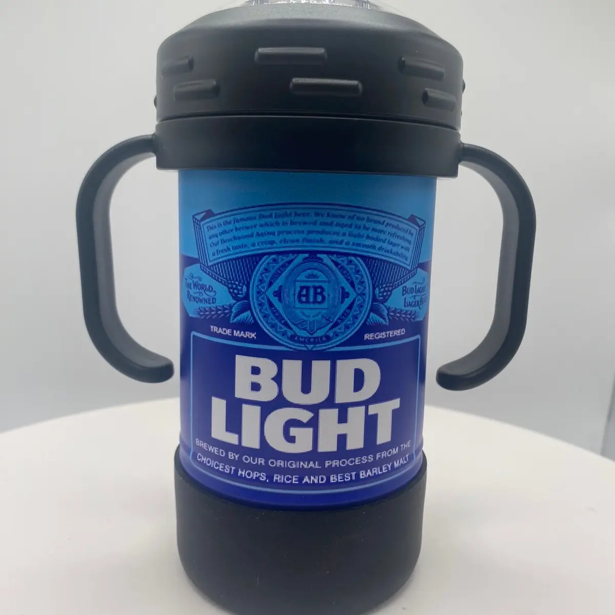 Adult Themed Sippy Cup 10 oz Double Wall Insulated BPA Free with Removable Handles & Spill-Proof Lid UV Printed Drinkware