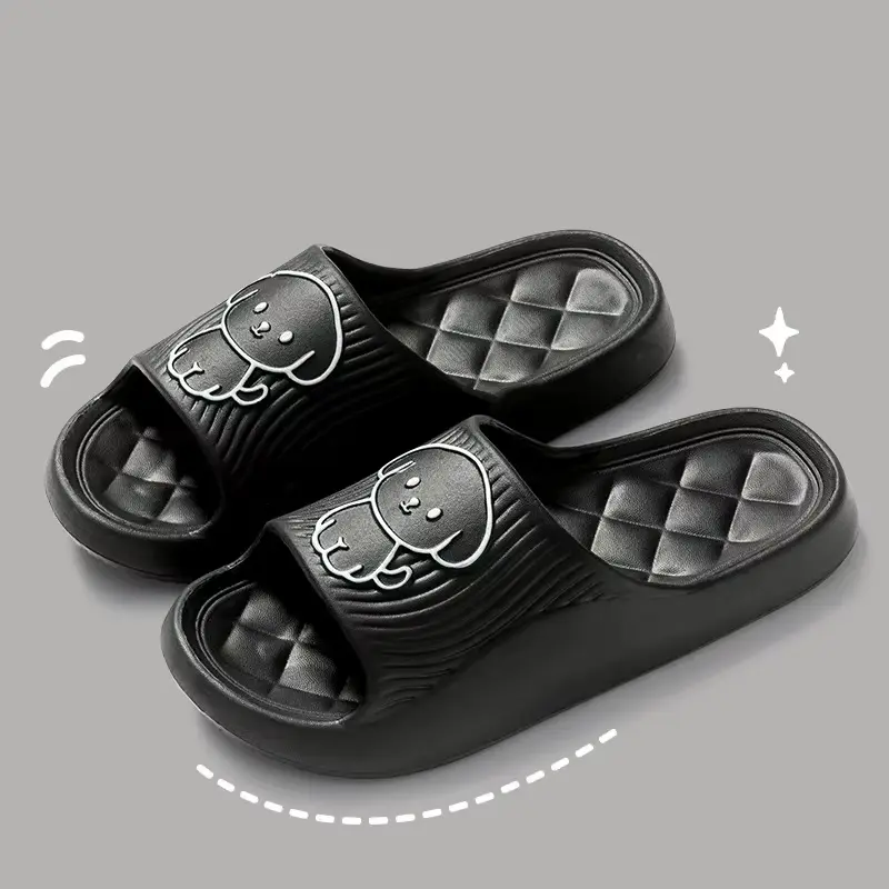 Cute Couple Pillow Slippers Female Summer Wear 2024 New Bathroom Bath Non-Slip Indoor Home Eva Thick Bottom Sandals NONE