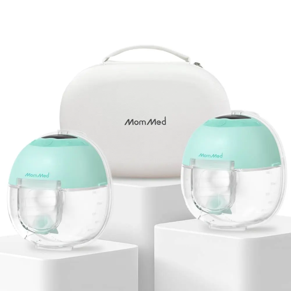 MomMed S33 Luma Built-In Night Light Wearable Breast Pump With 4 Modes & 9 Levels, Electric Breast Pump, Portable & Hands-Free Breastfeeding Pump With 17/19/21mm Flange Inserts