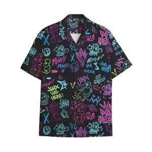 Graffiti Arcane Hawaiian Shirt, Arcane League of Legends Design Summer Button Down Shirt, Tropical Aloha Shirt, Gift for Him or Her