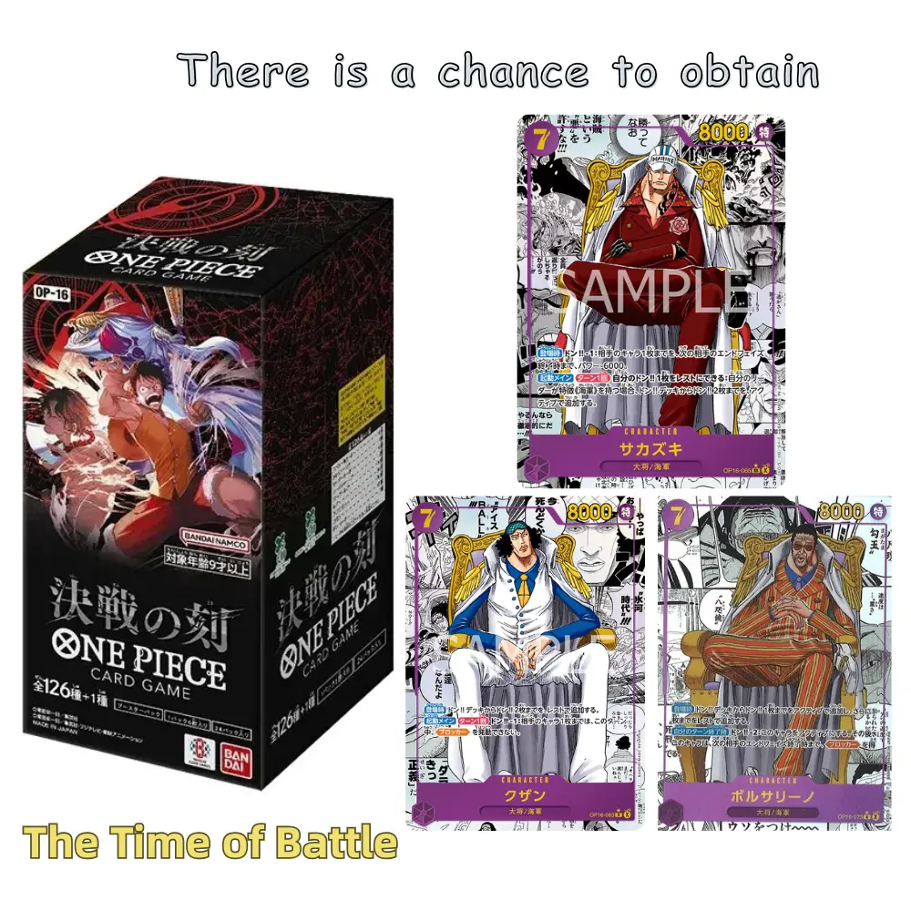 2026 One Piece Card Game OP-16 The Time Of Battle Booster Box Sealed possible to hit the Three Admirals Super Alternate-Art cards