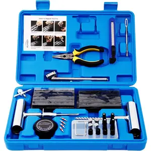 Tire Repair Kit - 68 pack Heavy Duty Tire Plug Kit, Universal Tire Repair Tools to Fix Punctures and Plug Flats Patch Kit for car Motorcycle, Truck, ARB,ATV, Tractor, RV, SUV, Trailer