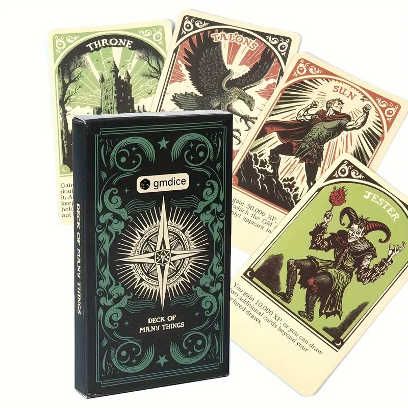 22pcs Deck of Many Things Standard Edition, Paper Role-Playing Card Game, Durable Tarot Cards, Holiday Gift, Family Party Game, Suitable for Ages 14+