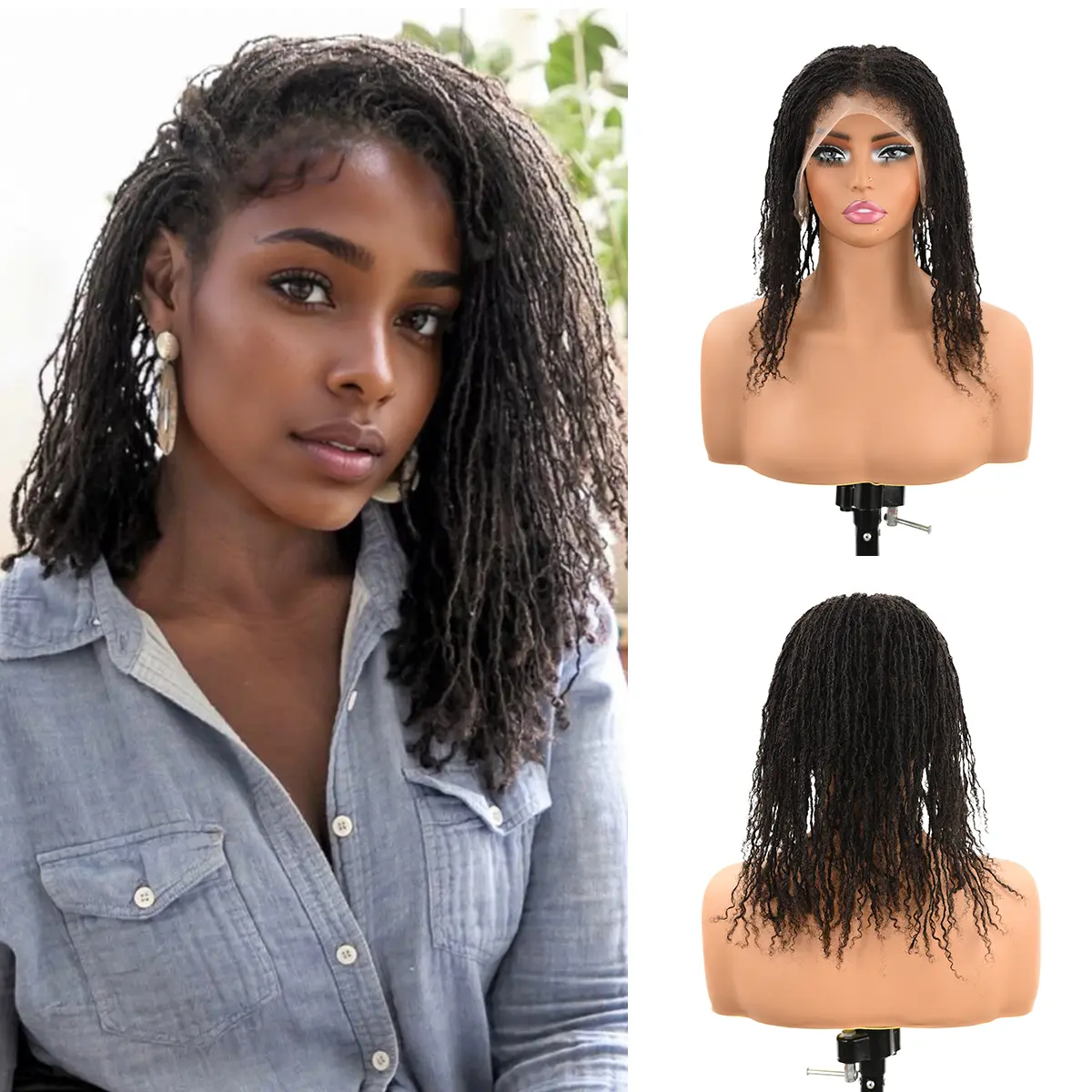 DAIXI Sister Locs Human Hair Full Lace Wig Real Human Hair Locs Wig on Breathable and Comfortable Locs Lace Wig For Black Women #tiktokshopstockup