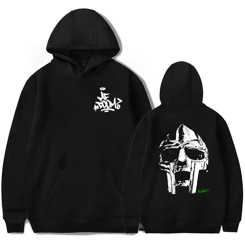 Unisex MF Doom Diner Crewneck Sweatshirt - Mm Food Tracklist Graphic Print, Bold Edgy Streetwear Top, Soft Fabric Casual Wear for Goth Harajuku HipHop Fans, Women-Inclusive Birthday/Christmas Gift (Sports Outerwear)