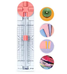 Paper Trimmer, 4 Styles Craft Paper Cutter Multi-Function Scrapbooking Tool for Cutting Paper Photos Scrapbook Postcard (Straight, Wave, Perforated and Creasing Lines)