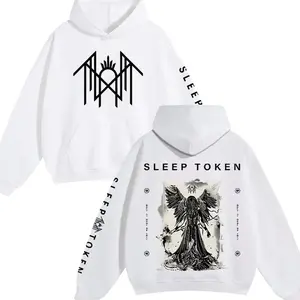 Sleep Token Unisex Hoodie for Autumn Winter Thick Warm Sleep Symbol Fan Style Retro Print Versatile for Ins Street Style Couples Outfits Top Choice for Boyfriend Gift Fabric Menswear Casual Fit