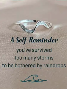 1pc Fashionable Wave Design Women Ring For Daily Wear