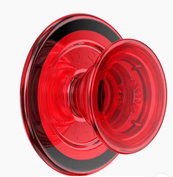 Danger Red MagSafe Magnetic PopSocket Grip - Mobile Phone Accessory, Wireless Charge-Friendly Holder, Stylish Mount for MagSafe Phones, Accessories