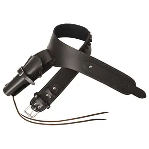 HILASON Western Right Hand Gun Holster Rig 44/45 Caliber Leather Cowboy | Costume Belt