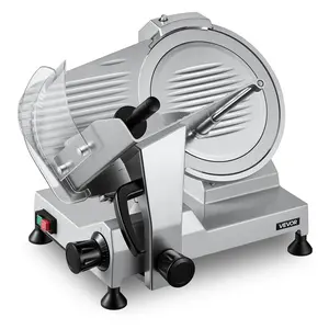 VEVOR Commercial Meat Slicer, 320W Electric Deli Food Slicer with 12" Carbon Steel Blade, Built-In Sharpener & 0-0.6" Adjustable Thickness for Frozen Meat, Ham, Baguett, Steak, UL Approved