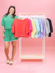 Everyday Vintage Soft Terry Half Sleeve Top by DD Design | S-3XL