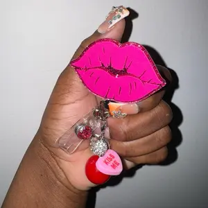Pinky Lips badge Reel