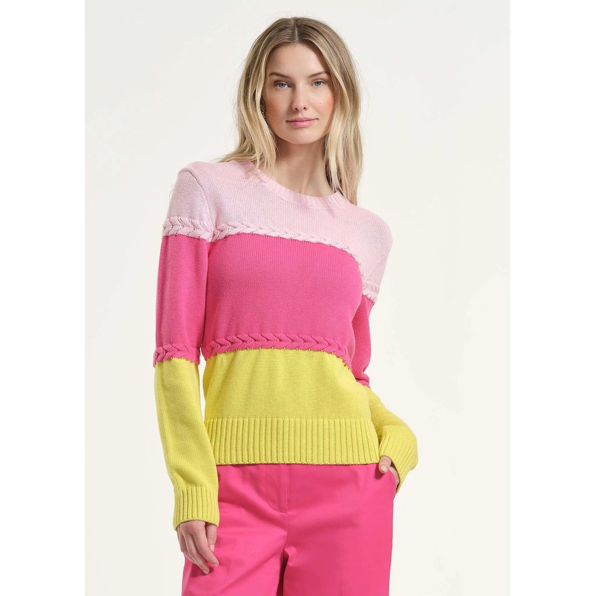 Braided Multi Color Sweater