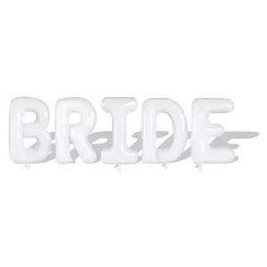 40-Inch Jumbo Bride to Be Balloons Elegant White Balloons for Bridal Showers & Engagements