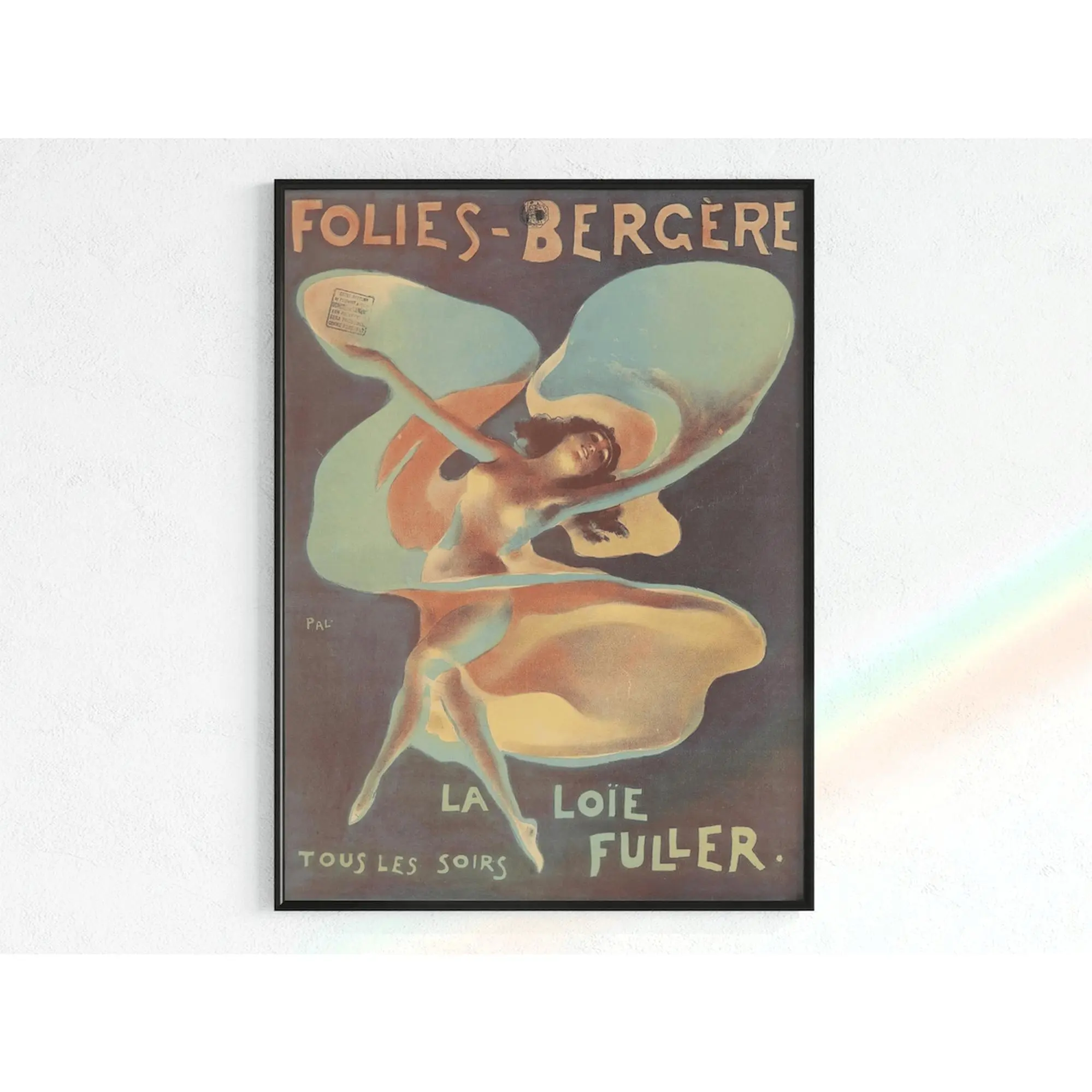 Vintage Loeie Fuller Poster, Folies Bergere Printable Art Nouveau, 1920s aesthetic, Vintage Dance Print, Dance Art, vintage posters, Paris Decor Hanging