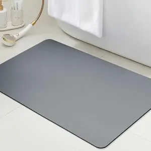Non Slip Bath Mat, Thin Rugs Fit Door, Quick Dry Bath Mats, Machine Washable Bath Rugs for, &, &, Grey//24 x17