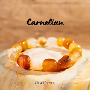 Natural Tumbled Gemstone Bracelet – Sodalite, Moss Agate, Carnelian, Red Jasper, Aventurine, Picture Jasper, Tiger’s Eye | Unisex Nugget Crystal Stretch Bracelet for Men & Women