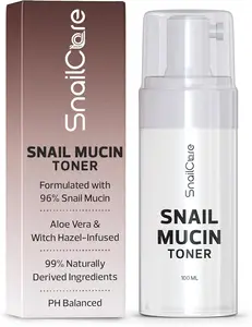 Snail Mucin Face Toner – 100ml Facial Toner with Aloe Vera, Witch Hazel – Revitalizing and Hydrating Toner for Sensitive Skin, All Skin Types – Easy to Apply pH Balanced Skin Care Toner skincare