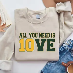 All You Need is Love Packers Shirt, All You Need Is Jordan Love Football Sweatshirt, Football Lover Shirt, Love Football