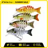 TRUSCEND Easy Catch SwimMax Fishing Lures - BKK Ultra Sharp Treble Hooks, 3D Realistic Eyes, ABS Material, 6-Segment Lifelike Lures for Bass, Trout, Fishing Lure