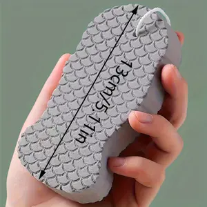 4-in-1 Blue White Pink Gray Ultra-soft Exfoliating Bath Sponges, 3D Shape, Gently Remove Dead Skin & Dirt, Massage & Cleanse for Radiant Skin, Suitable for Shower & Bath, Ideal for People Pursuing Gentle Body Care