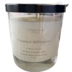 Crowned Millionaire Coconut Soy Wax Candle Scented Amber Marmalade