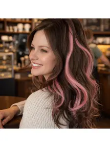 Soft Curly Wavy Claw Clip Ponytail Hairpiece for Women and Girls, Mixed Highlight Synthetic Hair Extension with Natural Layered Flow, Anti Slip Large Jaw Clip and Salon Volume Look, Great for Thin Hair, Short Hair, Messy Ponytail, Half Up Waterfall Curls,