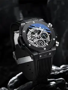 Men's Casual Quartz Watch, Alloy Case, Mineral Glass Dial, Buckle Closure, Analog Round Face, All Seasons Fashion Gift