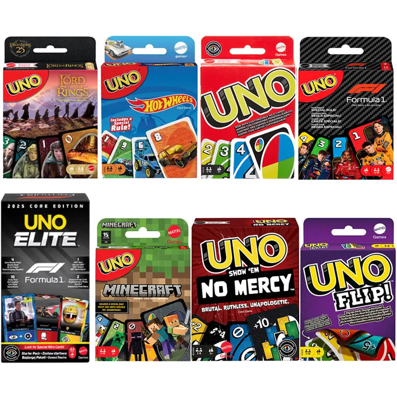 UNO Filp Playing Cards games,Elite F1,Minecraft,Lord of The Ring,Hot Wheels,No Mercy,Social Board Table party games,kids toys