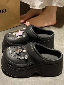 2026 New Eva Cartoon Star Flip Flops, Comfortable Beach Sandals, Thick Sole Height Increase, Casual Outdoor Footwear